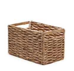 Words basket made from natural fibres with a natural finish