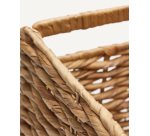 Words basket made from natural fibres with a natural finish