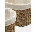 Lot Tossa de 2 paniers format moyen en fibres naturelles