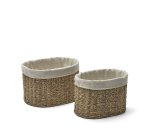 Lot Tossa de 2 paniers format moyen en fibres naturelles