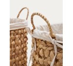 Set Tressa de 2 cestos de ropa de fibras naturales 50 cm / 60 cm