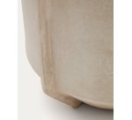 Vase Meja en papier mâché beige 38 cm