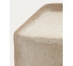 Vase Meja en papier mâché beige 47 cm