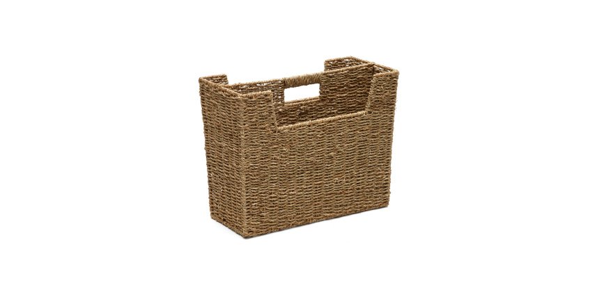 Porte-revues Guixols en fibres naturelles avec finition naturelle
