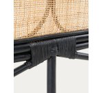 Lalita rotan hoofdeinde met zwarte afwerking, voor bedden van 160 cm