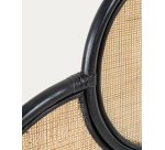 Lalita rotan hoofdeinde met zwarte afwerking, voor bedden van 160 cm