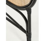 Lalita rotan hoofdeinde met zwarte afwerking, voor bedden van 160 cm