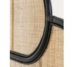 Lalita rotan hoofdeinde met zwarte afwerking, voor bedden van 160 cm