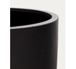 Cache-pot Aiguablava en ciment noir Ø 62 cm