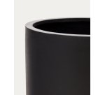 Cache-pot Aiguablava en ciment noir Ø 52 cm