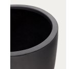 Cache-pot Aiguablava en ciment noir Ø 56 cm