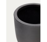 Cache-pot Aiguablava en ciment noir Ø 39 cm