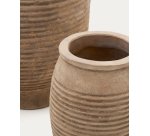Ensemble Llonga de 2 pots de fleurs en terre cuite, finition naturelle Ø 54 / 32 cm