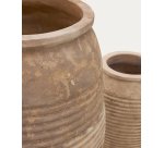 Ensemble Llonga de 2 pots de fleurs en terre cuite, finition naturelle Ø 54 / 32 cm
