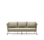 Canapé 3 places d'extérieur Saconca en corde et acier galvanisé vert 189 cm