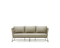 Outdoor-sofa Saconca met 3 zitplaatsen in touw en groen gegalvaniseerd staal 189 cm