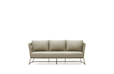Sofá 3 plazas de exterior Saconca de cuerda y acero galvanizado verde 189 cm