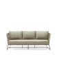 Outdoor-sofa Saconca met 3 zitplaatsen in touw en groen gegalvaniseerd staal 189 cm