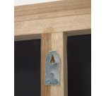 Cabecero Natesa de madera maciza de teca y piel para cama de 160 cm