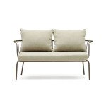 Canapé Salguer 2 places en corde verde et acier finition peinture marron 134 cm