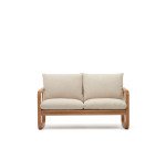 Canapé Sacaleta 2 places en bois d'eucalyptus massif 142 cm