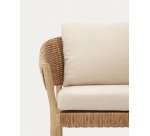 Pola set, 2 seater sofa & 2 armchairs in solid eucalyptus and faux-rattan