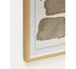 Tableau abstrait Torroella blanc et marron 60 x 90 cm