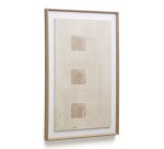 Sormina picture with 3 brown squares 60 x 90 cm