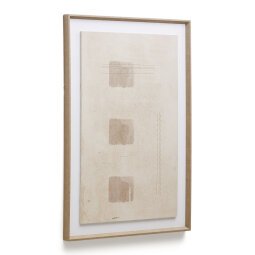 Schilderij Sormina met 3 bruine vierkanten 60 x 90 cm