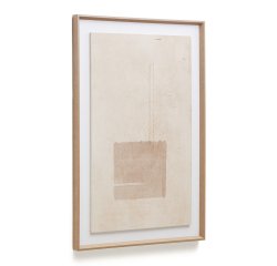 Cuadro Sormina con cuadrado marrón 60 x 90 cm