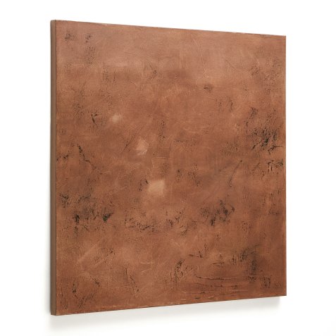 Sabira abstract canvas in worn copper 100 x 100 cm