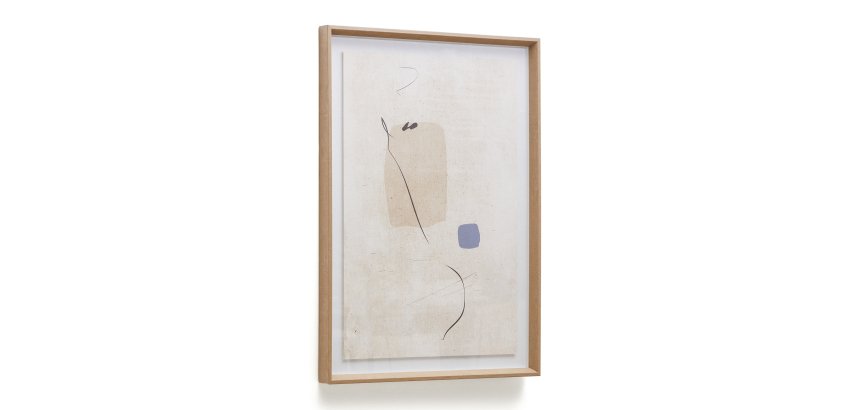 Tableau abstrait Sormi beige 50 x 70 cm