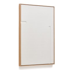 Sefri picture with straight geometric shapes in white 60 x 90 cm