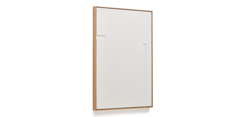 Tableau Sefri avec formes géométriques droites blanc 60 x 90 cm
