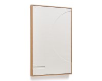 Tableau Sefri avec formes géométriques circulaires blanc 60 x 90 cm