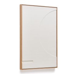 Sefri picture with circular geometric shapes in white 60 x 90 cm