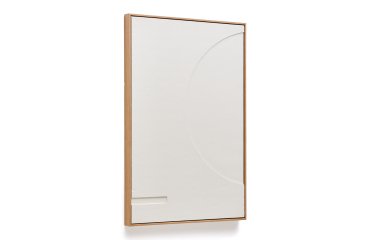 Tableau Sefri avec formes géométriques circulaires blanc 60 x 90 cm