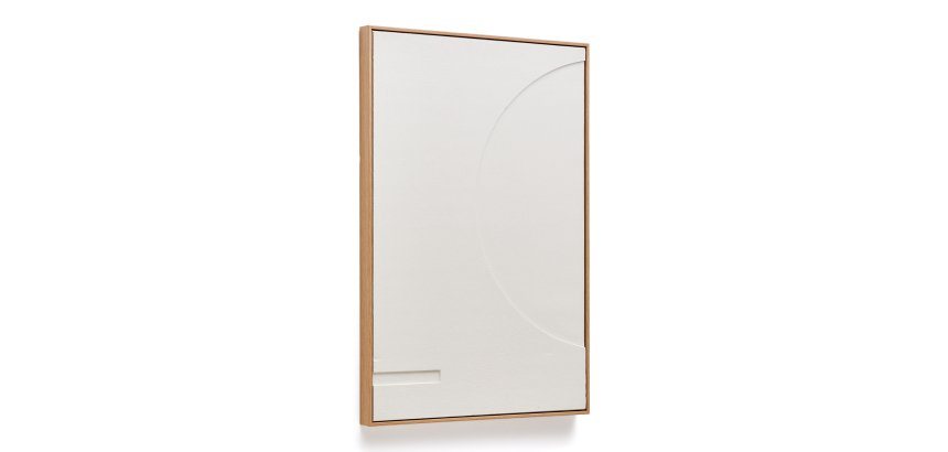 Tableau Sefri avec formes géométriques circulaires blanc 60 x 90 cm