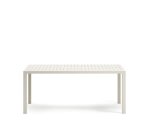 Table de jardin Culip en aluminium finition blanche 180 x 90 cm