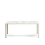 Table de jardin Culip en aluminium finition blanche 180 x 90 cm