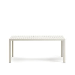 Table de jardin Culip en aluminium finition blanche 180 x 90 cm