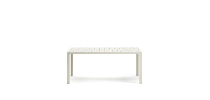 Table de jardin Culip en aluminium finition blanche 180 x 90 cm