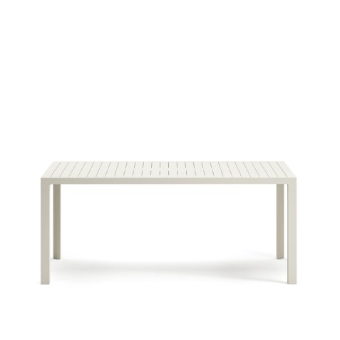 Table de jardin Culip en aluminium finition blanche 180 x 90 cm