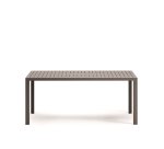 Table d'extérieur rectangle Culip - structure aluminium - L 180 x P 90 cm marron