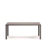Table de jardin Culip en aluminium finition marron 180 x 90 cm