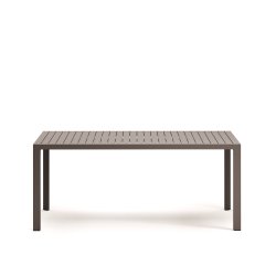 Table de jardin Culip en aluminium finition marron 180 x 90 cm