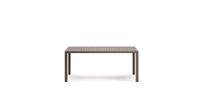 Table d'extérieur rectangle Culip - structure aluminium - L 180 x P 90 cm marron