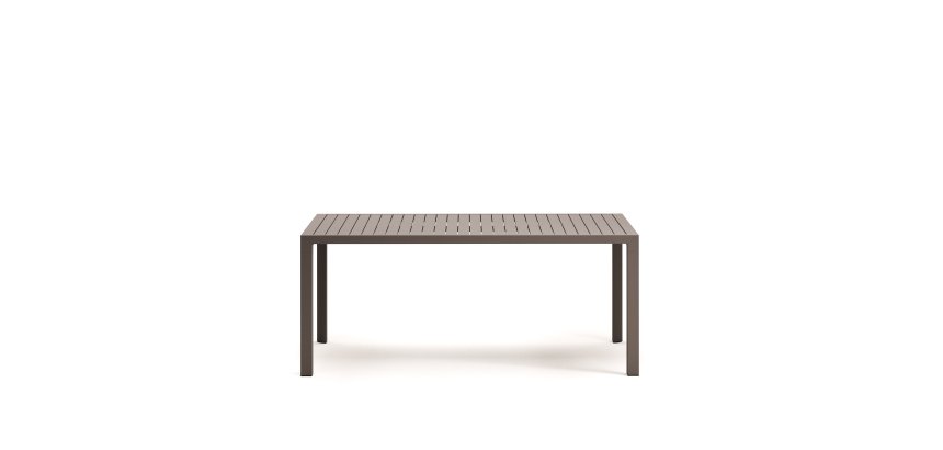 Culip aluminium outdoor table in powder coated brown finish, 180 x 90 cm
