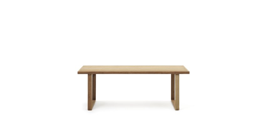 DE_Table 100 % d'extérieur Canadell en bois de teck massif recyclé 220 x 100 cm