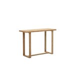 Table haute 100 % d'extérieur Canadell en bois de teck massif recyclé 140 x 70 cm